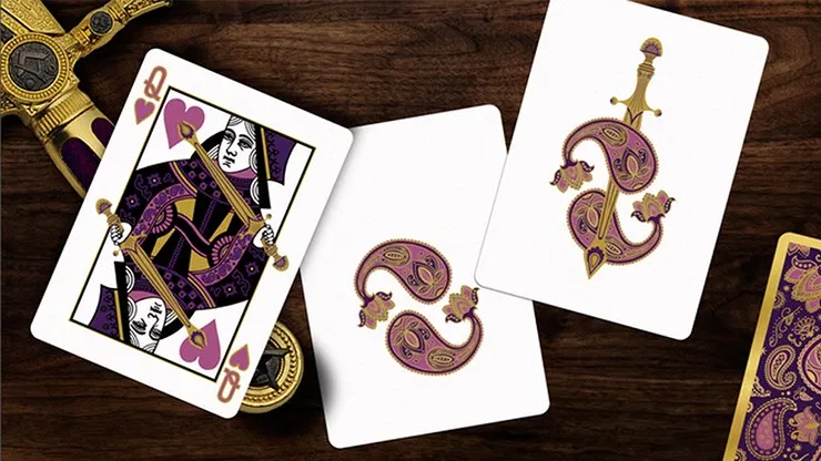 Collector's Paisley Royals Purple Playing Cards - image 5