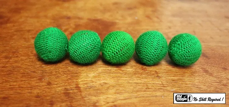 Crochet 5 Ball combo Set Green