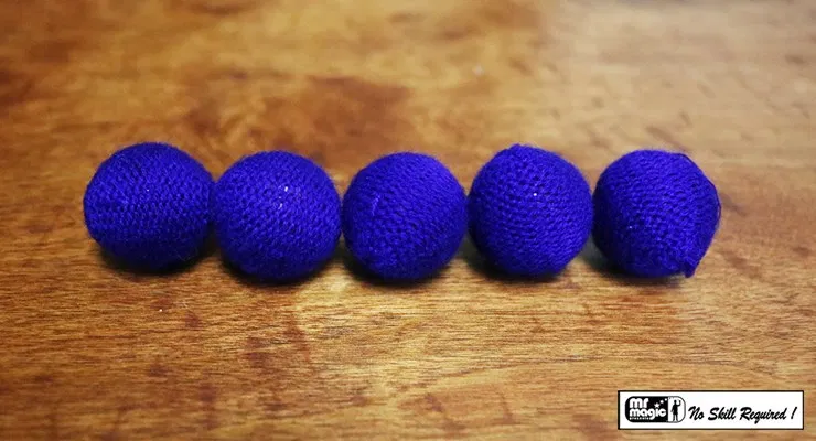 Crochet 5 Ball combo Set Blue