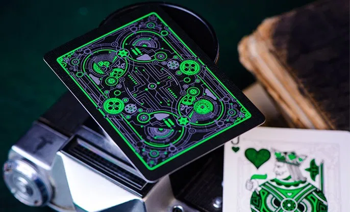 Cyberpunk Green Playing Cards - image 3