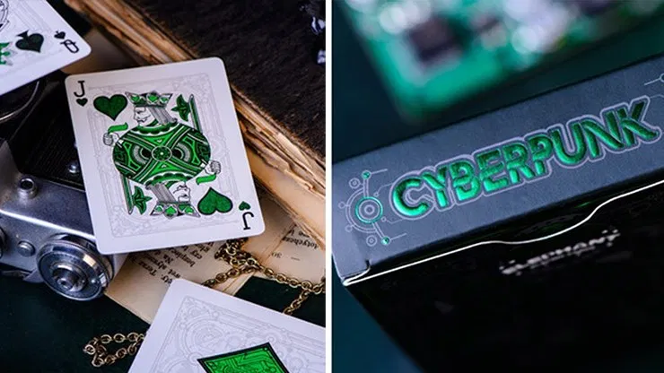 Cyberpunk Green Playing Cards - image 5