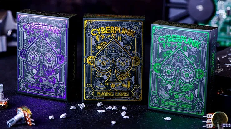 Cyberpunk Green Playing Cards - image 6