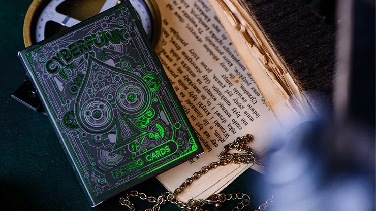 Cyberpunk Green Playing Cards - image 1