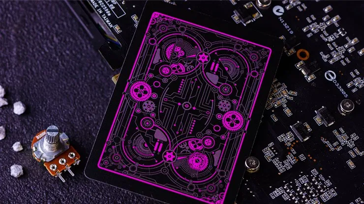Cyberpunk Purple Playing Cards  - image 3