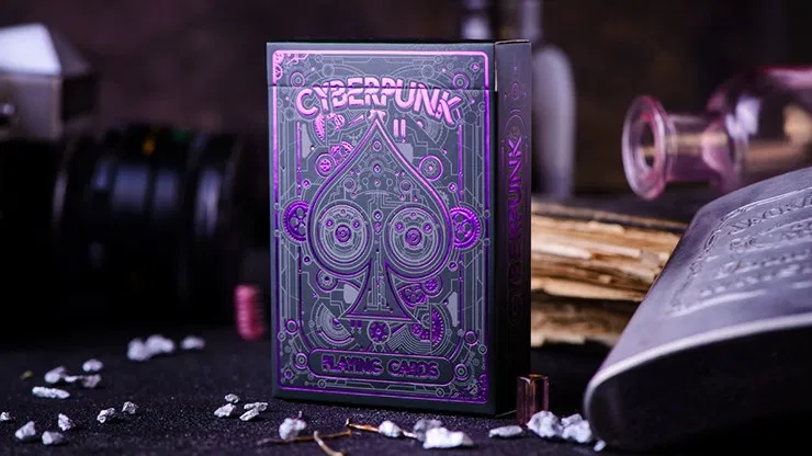 Cyberpunk Purple Playing Cards  - image 1