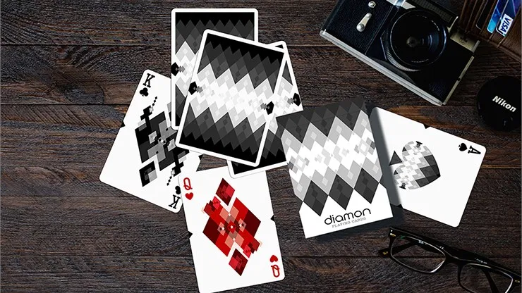 Diamon Playing Cards N° 10 Black and White - image 2