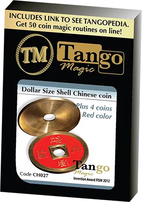 Expanded Shell - Chinese Coin (Dollar Size w/ 4 Coins)
