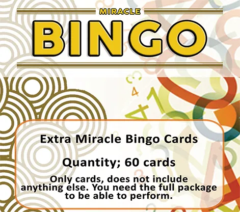 Extra Cards for Miracle Bingo
