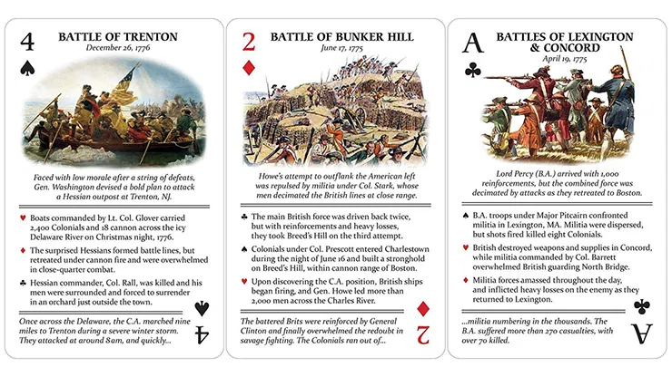 Famous Battles of the American Revolution Playing Cards - image 2