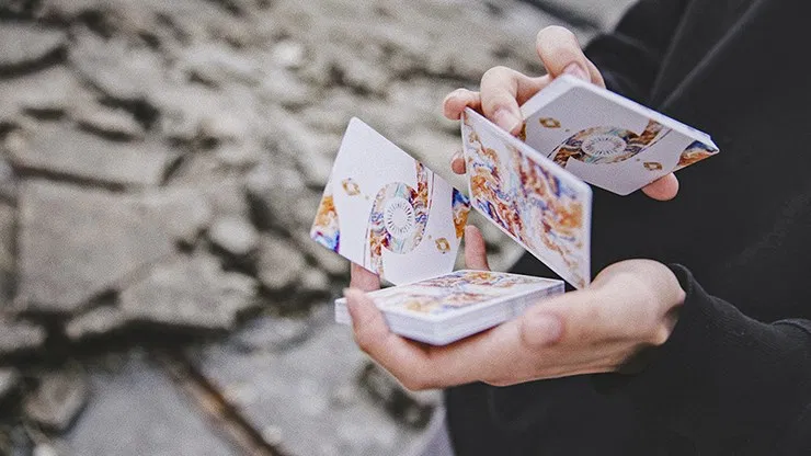 Fluid Art Orange Playing Cards - image 3