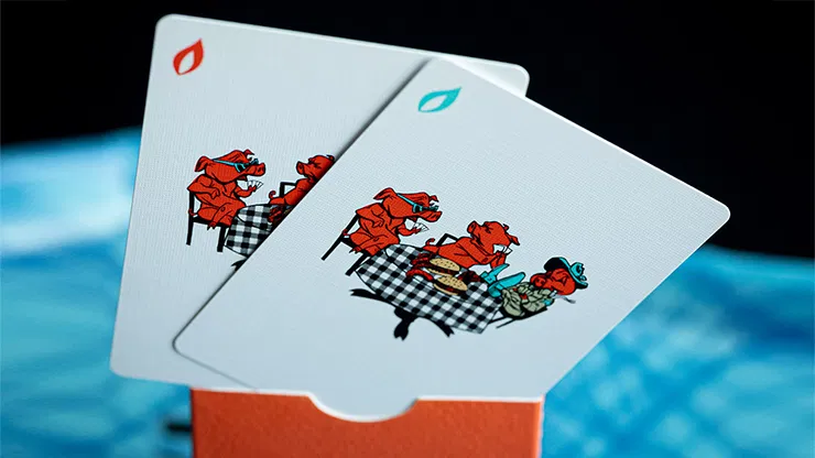 FRANKLIN BBQ CLASSIC ORANGE PLAYING CARDS - image 2