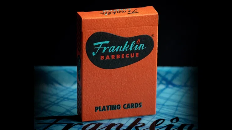 FRANKLIN BBQ CLASSIC ORANGE PLAYING CARDS - image 1
