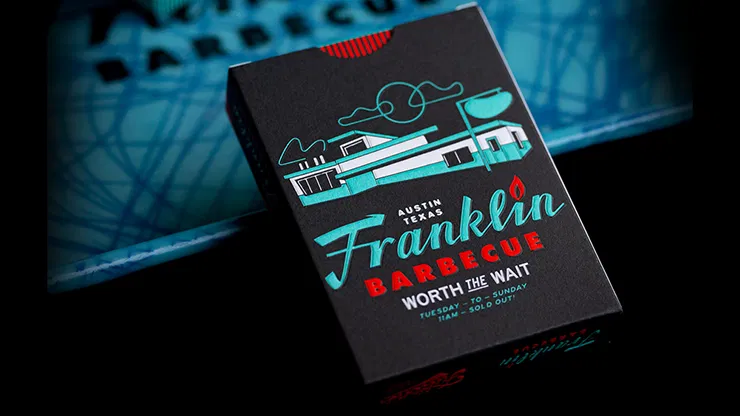 FRANKLIN BBQ RETRO BLACK PLAYING CARDS - image 2