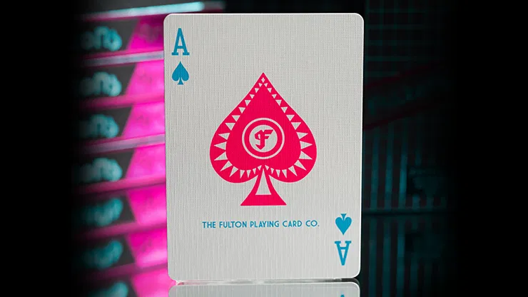 FULTONS Arcade TRON Edition Pink and Blue Foil Playing Cards - image 3
