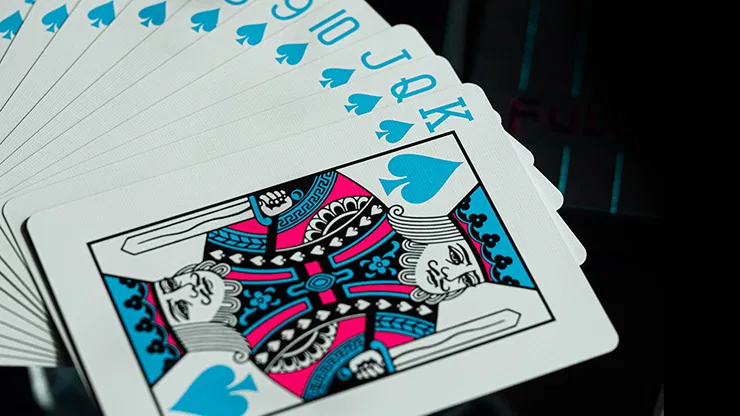FULTONS Arcade TRON Edition Pink and Blue Foil Playing Cards - image 4