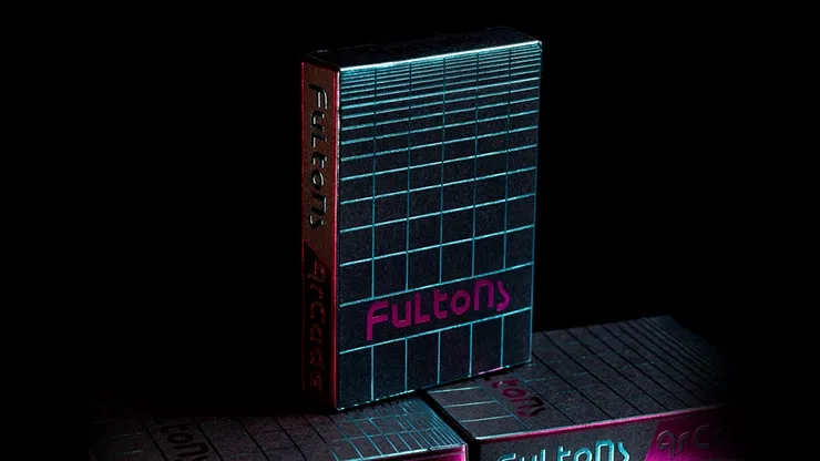 FULTONS Arcade TRON Edition Pink and Blue Foil Playing Cards - image 1