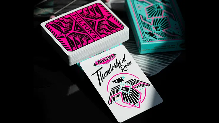 FULTON'S THUNDERBIRD ROOM TURQUOISE EDITION PLAYING CARDS - image 4
