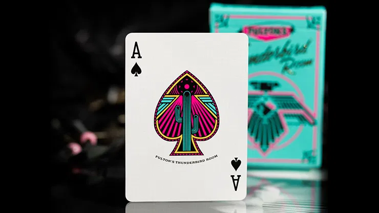 FULTON'S THUNDERBIRD ROOM TURQUOISE EDITION PLAYING CARDS - image 5