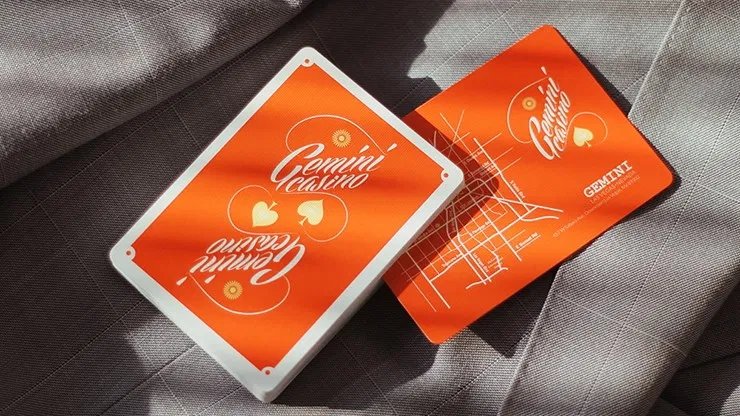 Gemini Casino 1975 Orange Playing Cards - image 3