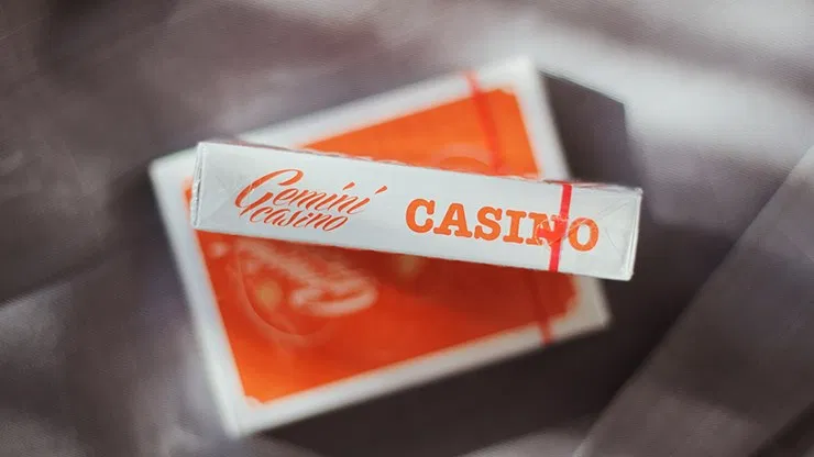 Gemini Casino 1975 Orange Playing Cards - image 6