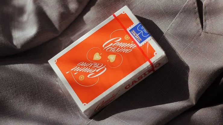 Gemini Casino 1975 Orange Playing Cards - image 1