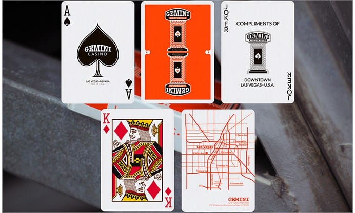 Orange Gemini Casino Playing Cards - thumbnail 6