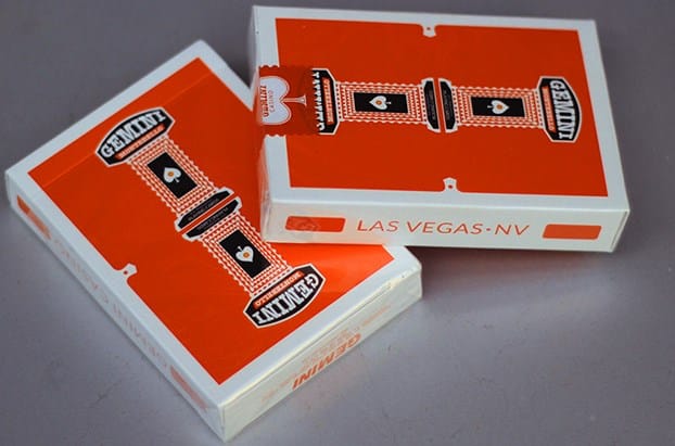 Orange Gemini Casino Playing Cards - image 1