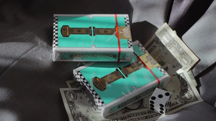 Gemini Casino Turquoise Playing Cards - image 1
