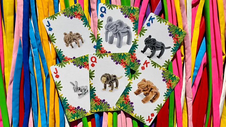 Rainbow Gilded Bicycle Balloon Jungle Playing Cards - image 5