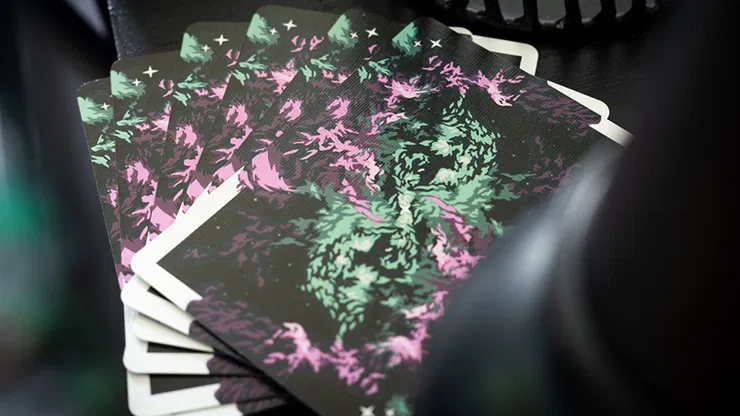 Gilded Nebula Stellar Green Playing Cards - image 3