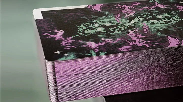 Gilded Nebula Stellar Purple Playing Cards - image 1