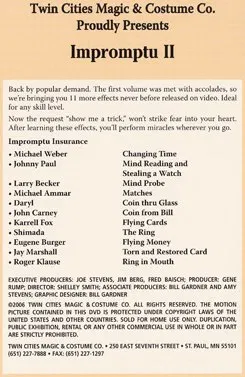 Greater Magic Video Library 34 - Impromptu Volume2 - image 2