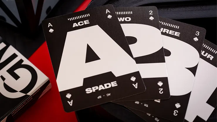 Grid Series Five Typographic Playing Cards - image 2
