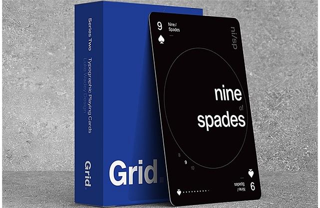 Grid Typographic Playing Cards Series Two Vanishing Inc Magic Shop