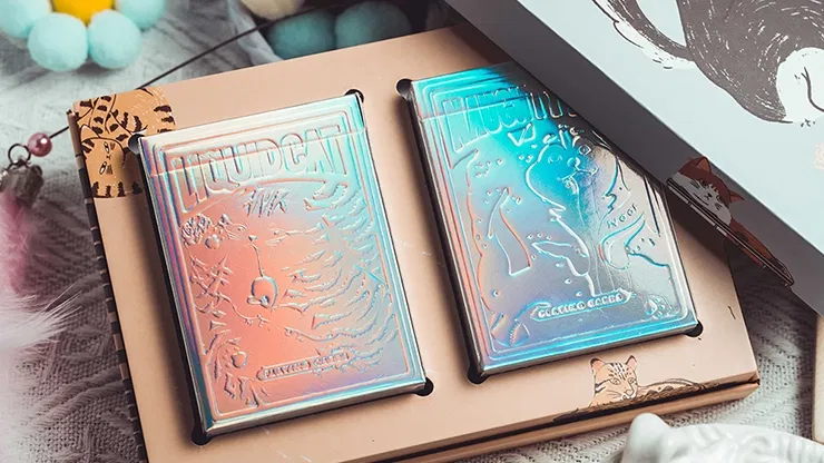 Holographic Naughty Dog and Liquid Cat Set Playing Cards - image 1