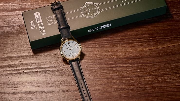 Amazon.com: IARVEL Watch (Gold Watchcase Black Dial) by