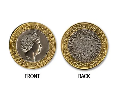 3in Jumbo Coin - 2 British Pounds