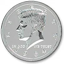 Jumbo 5" Chrome Half Dollar