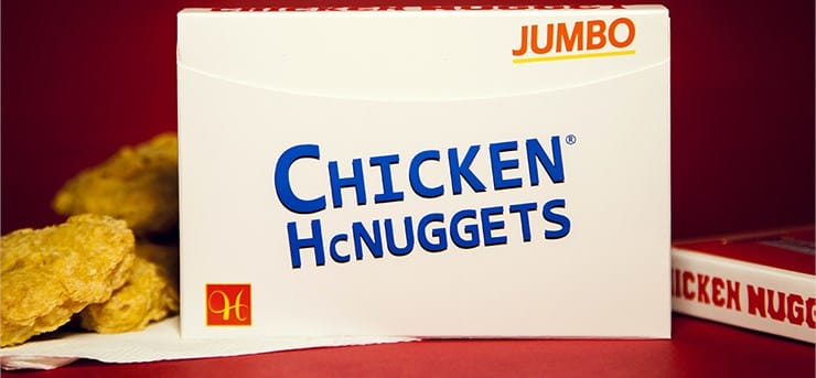 Chicken Nuggets Jumbo Playing Cards (Red) - image 1
