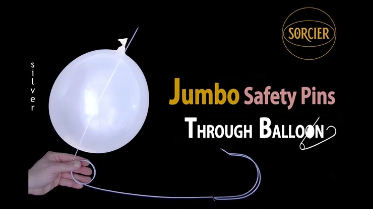 Jumbo Safety Pin Through Balloon
