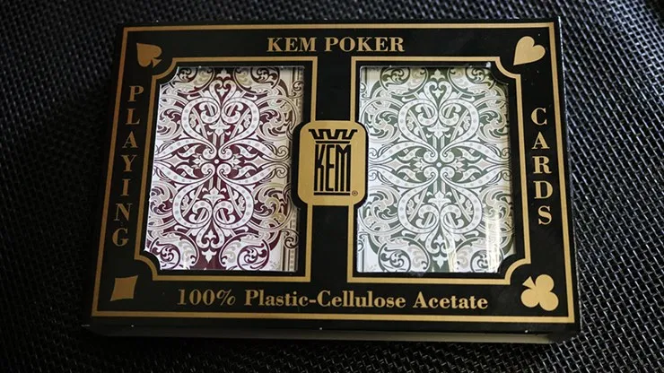 KEM Bridge Plastic Playing Cards - Jumbo Index (2 Deck Set) - image 1