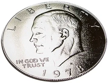 Palming Coin - Eisenhower Dollar - image 1