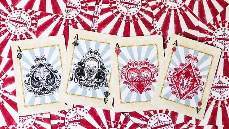 Circus Nostalgic Red Gilded Playing Cards - image 9