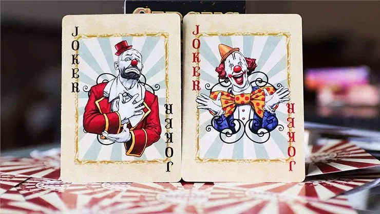 Circus Nostalgic Red Gilded Playing Cards - image 3