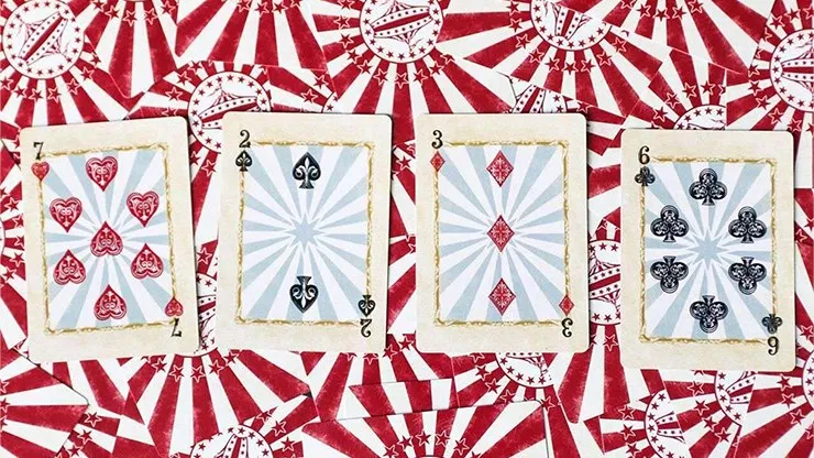 Circus Nostalgic Red Gilded Playing Cards - image 6