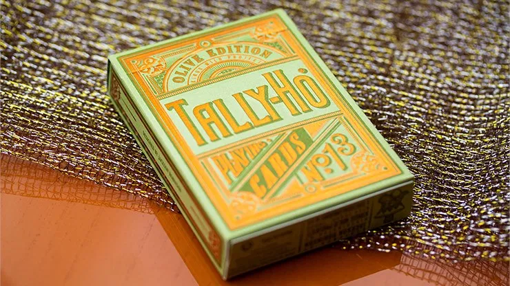 Limited Edition Olive Tally Ho Playing Cards - image 1