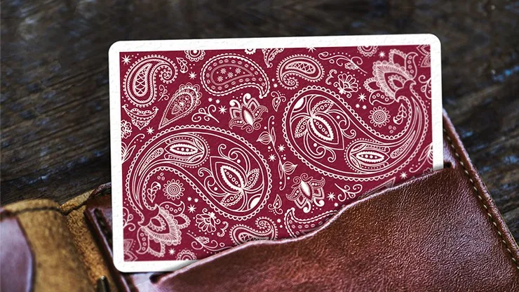 Paisley Playing Cards Ruby Red - image 2