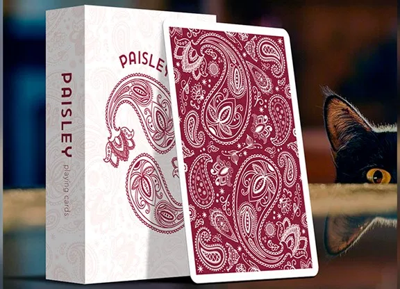 Paisley Playing Cards Ruby Red - image 1