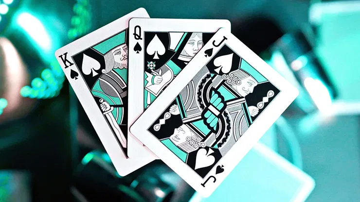 Limited NOC3000X3 Playing Cards (Silver/Teal - Species X) - image 2