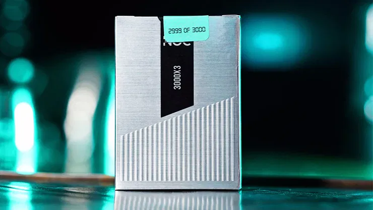 Limited NOC3000X3 Playing Cards (Silver/Teal - Species X) - image 6